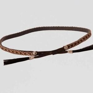 Bodie Horsehair & Leather Hat Band — Brown